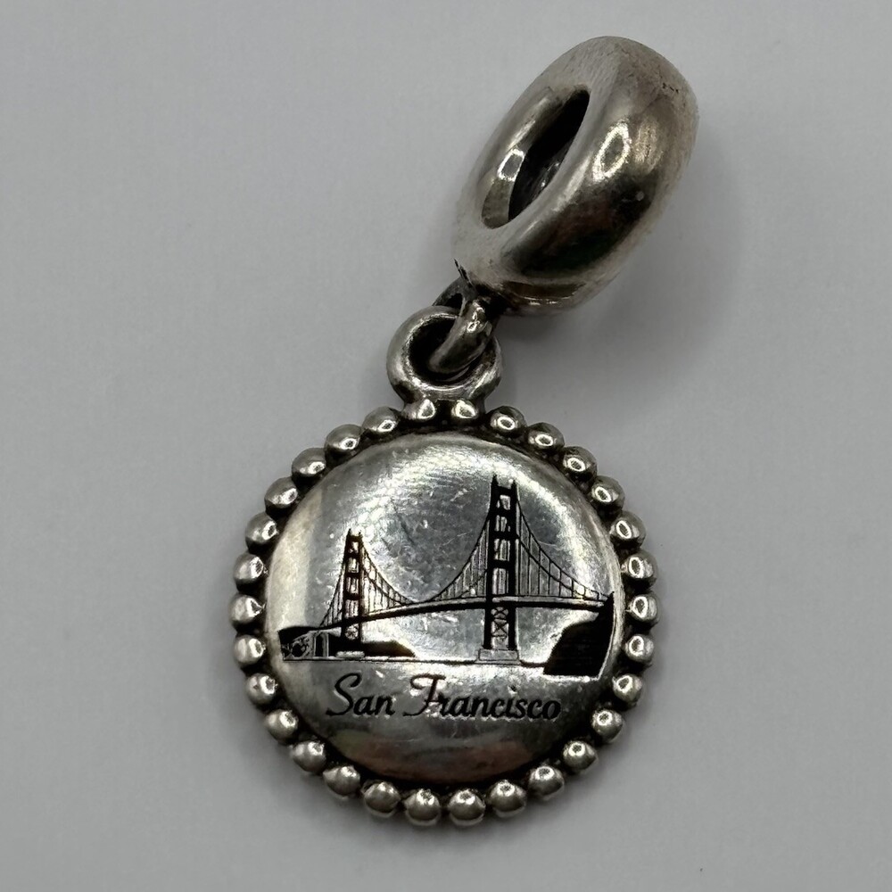 Pandora San Francisco Dangle Charm Golden Gate 925 Sterling Silver Charm 3.31g